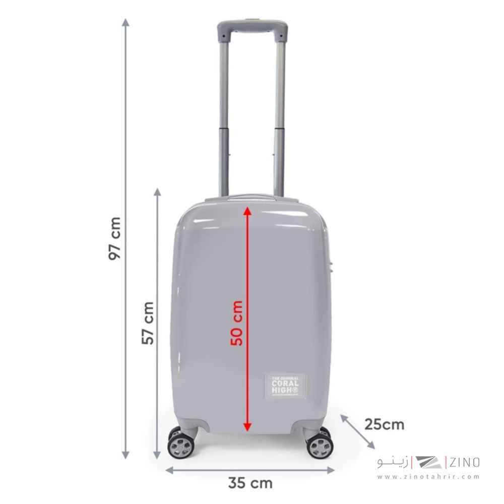 چمدان چرخ دار پلی کربنات کابین سایز34*24*24یایگان کد16534